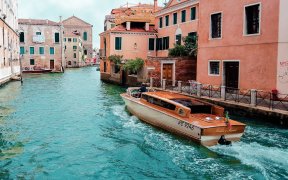 Canal boat in Venice, Italy