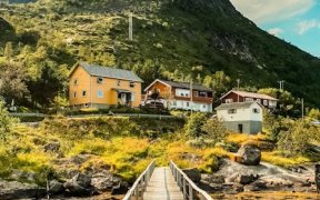 Fjordside village in Norway